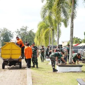 Wujud Penghormatan Kepada Pahlawan Jelang HUT RI, Kodam Tanjungpura Gelar Karya Bakti Serentak