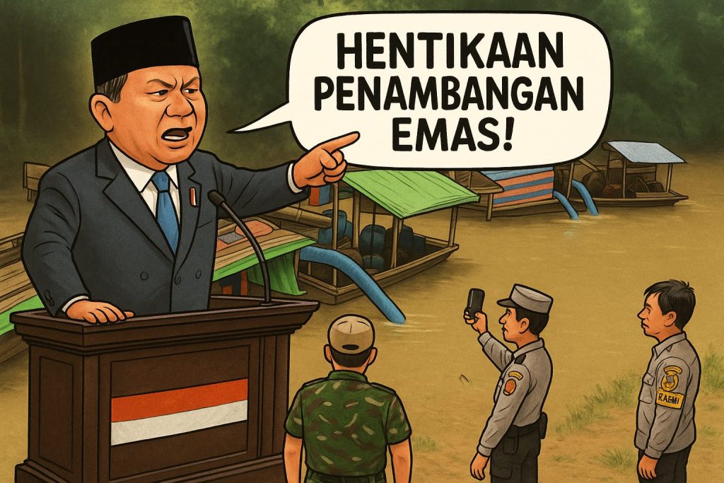 Prabowo Tabuh Genderang Perang: 1.063 Tambang Ilegal Diburu, Kalbar Jadi Sorotan