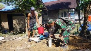 Sumur Bor Keempat Jadi Bukti Kepedulian TNI untuk Warga Desa Sungai Labi