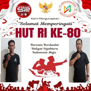 Arifin  Sulsel dari media sorotanpublic.com Bersama Samsul Bahri dari media sorotanmerahputih.com Ucapkan Selamat HUT Kemerdekaan RI ke-80