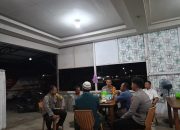 Dekat Dengan Warganya Kapolsek Matan Hilir Utara Gelar Ngopi Bareng Bersama Tokoh Masyarakat Desa Kuala Satong