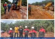 PT Sigma Prima Indotama Salurkan Bantuan Penimbunan Jalan Provinsi di Desa Sungai Nanjung
