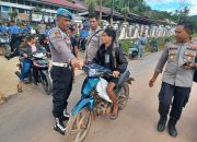 Kapolsek Tumbang Titi Pimpin Patroli Dialogis, Amankan 27 Kendaraan Berknalpot Brong
