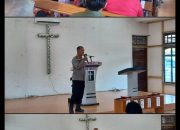 Polsek Sungai Laur Laksanakan Kegiatan Minggu Kasih di Gereja Misi Injili Indonesia Desa Sinar Kuri