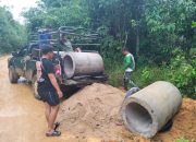 Anggota Kodim 1203/Ketapang Bersama Masyarakat Bangun Gorong-gorong Pra TMMD Reguler 127 TA 2026
