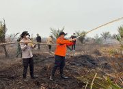PASTIKAN SATGAS TIDAK BERJUANG SENDIRI, BUPATI KETAPANG TURUN LANGSUNG PADAMKAN KARHUTLA DI JALAN POROS PELANG