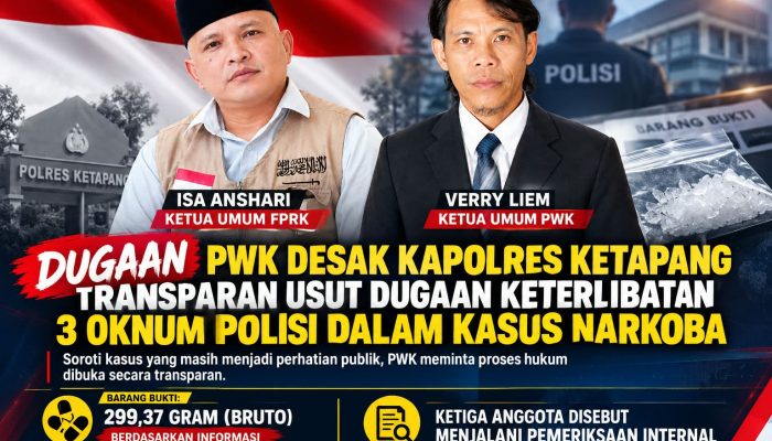 PWK Desak Kapolres Ketapang Transparan Usut 3 Oknum Polisi Terlibat Narkoba 3 Ons